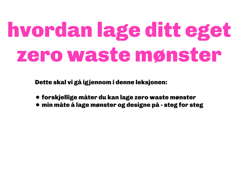 Zero waste klesdesign KURS
